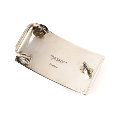 Vintage Sterling Buckle with Multicolored Inlay