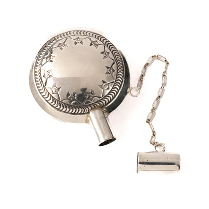 Vintage Stamped Sterling Silver Tobacco Canteen
