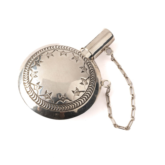 Vintage Stamped Sterling Silver Tobacco Canteen