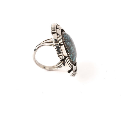 Elaborate Bezel Turquoise Ring