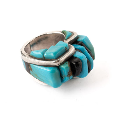 Cobblestone Turquoise Inlay Ring
