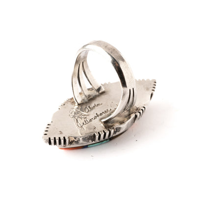 Boulder Opal & Turquoise Inlay Ring