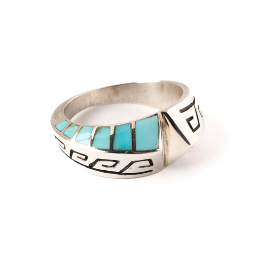 Tufa-Cast Inlay Ring