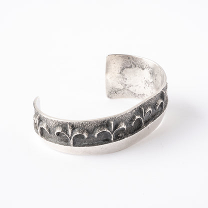 Sterling silver, Tufa-cast Cuff Bracelet