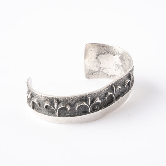 Sterling silver, Tufa-cast Cuff Bracelet