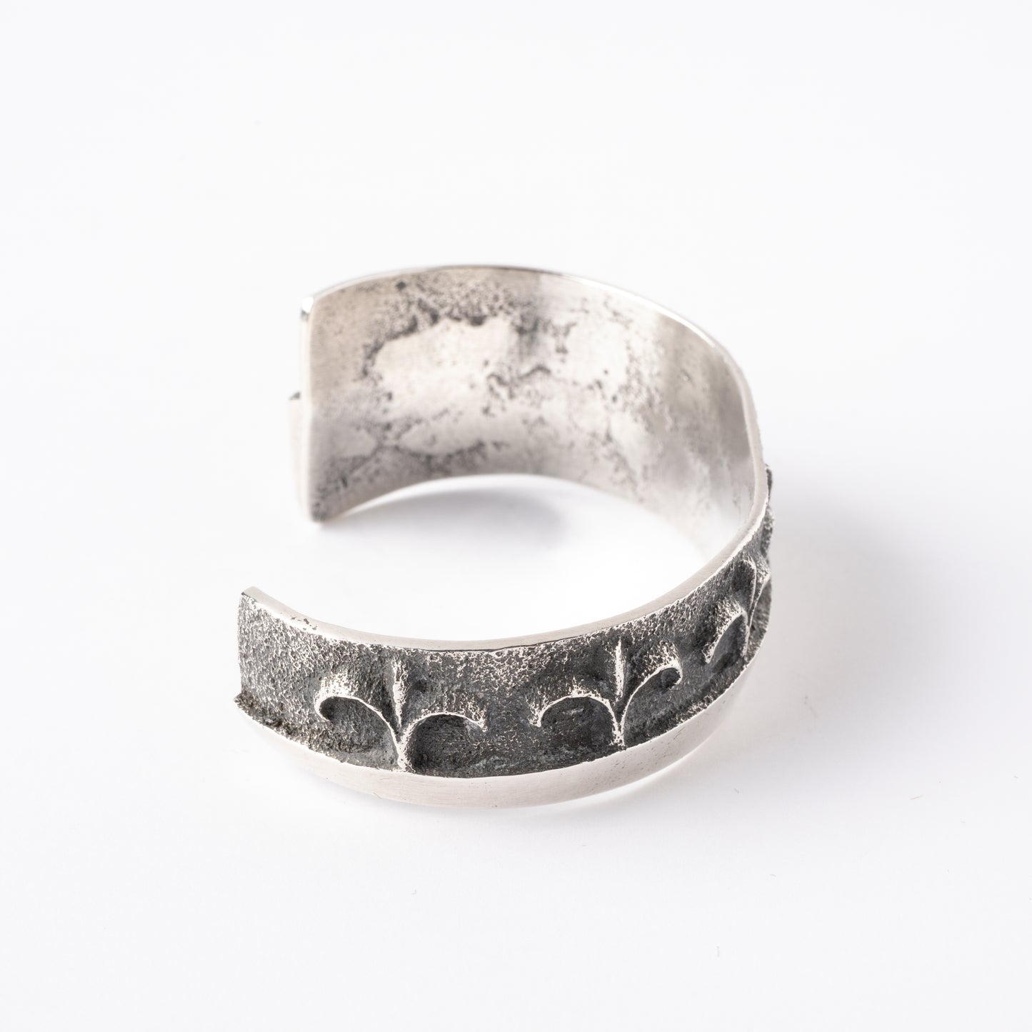 Sterling silver, Tufa-cast Cuff Bracelet