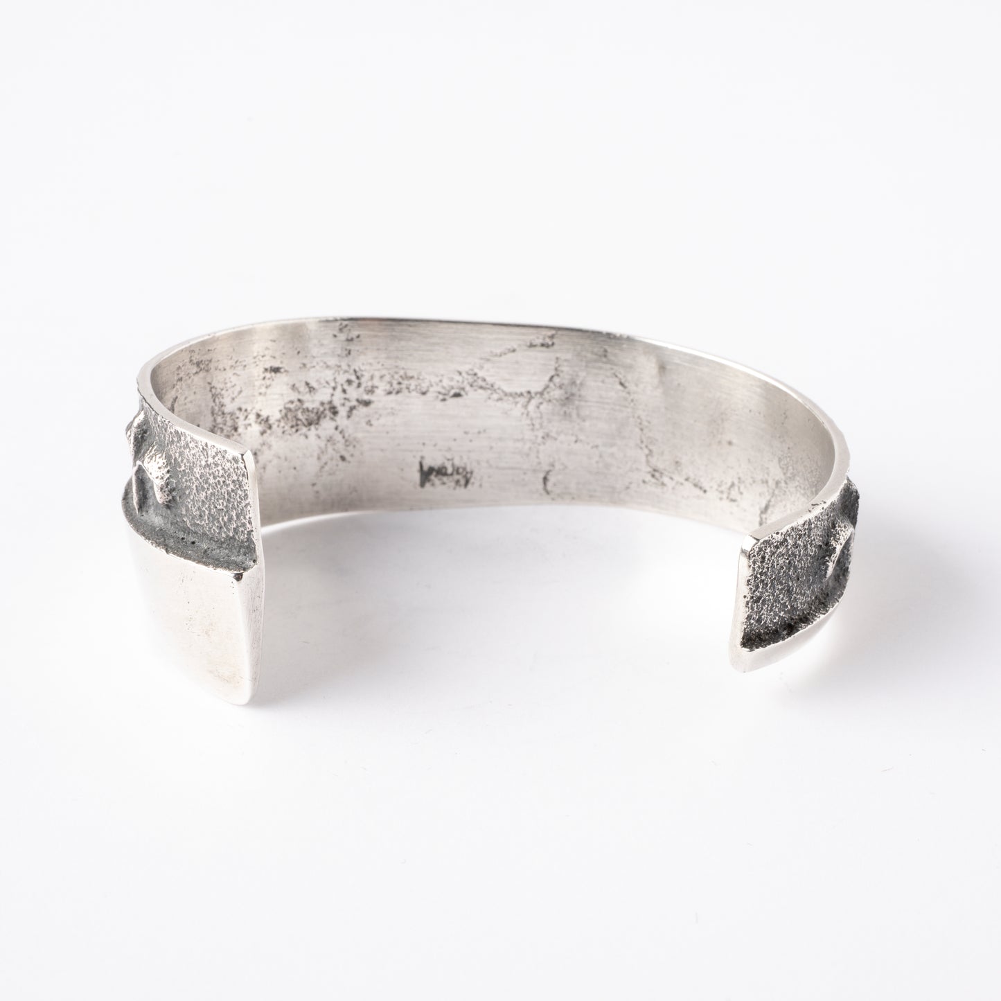 Sterling silver, Tufa-cast Cuff Bracelet