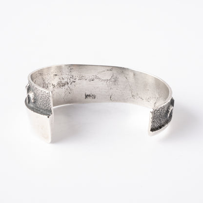 Sterling silver, Tufa-cast Cuff Bracelet
