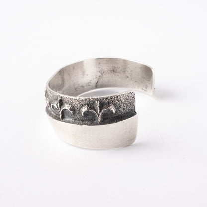 Sterling silver, Tufa-cast Cuff Bracelet