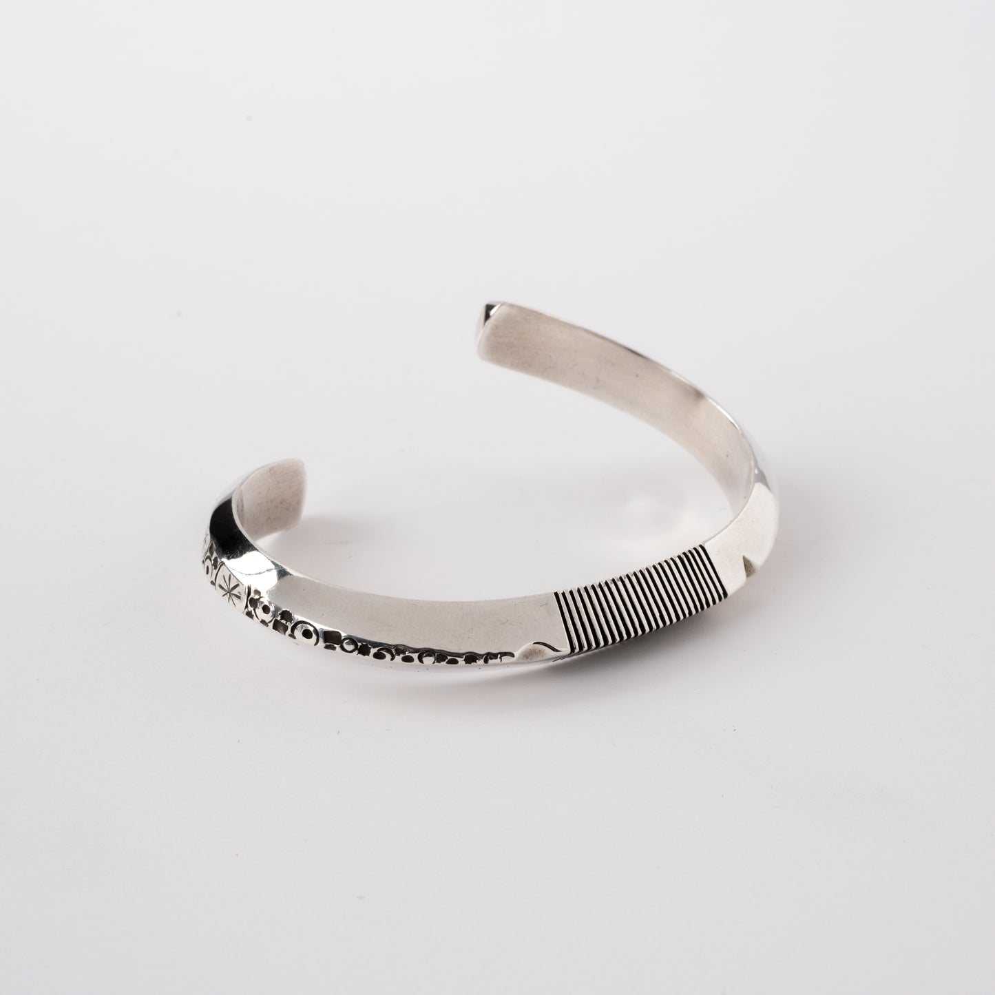 Stamped Sterling Silver Triangle Wire Cuff Bracelet