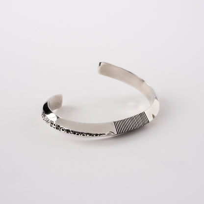 Stamped Sterling Silver Triangle Wire Cuff Bracelet
