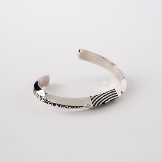 Stamped Sterling Silver Triangle Wire Cuff Bracelet