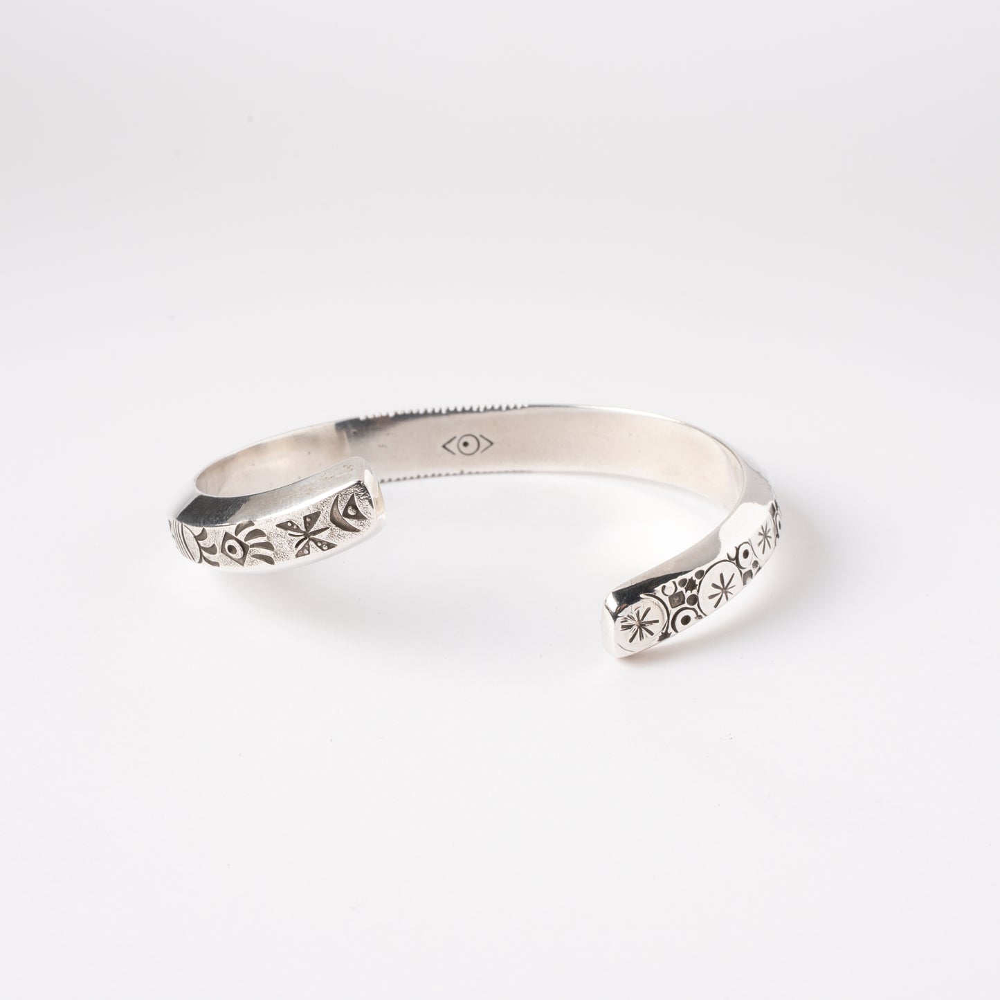 Stamped Sterling Silver Triangle Wire Cuff Bracelet