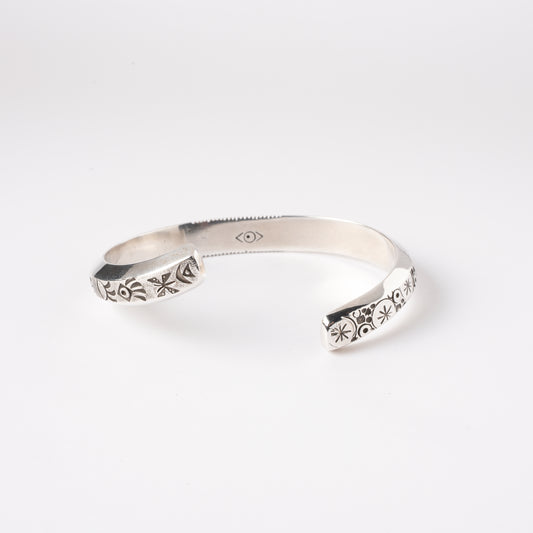 Stamped Sterling Silver Triangle Wire Cuff Bracelet