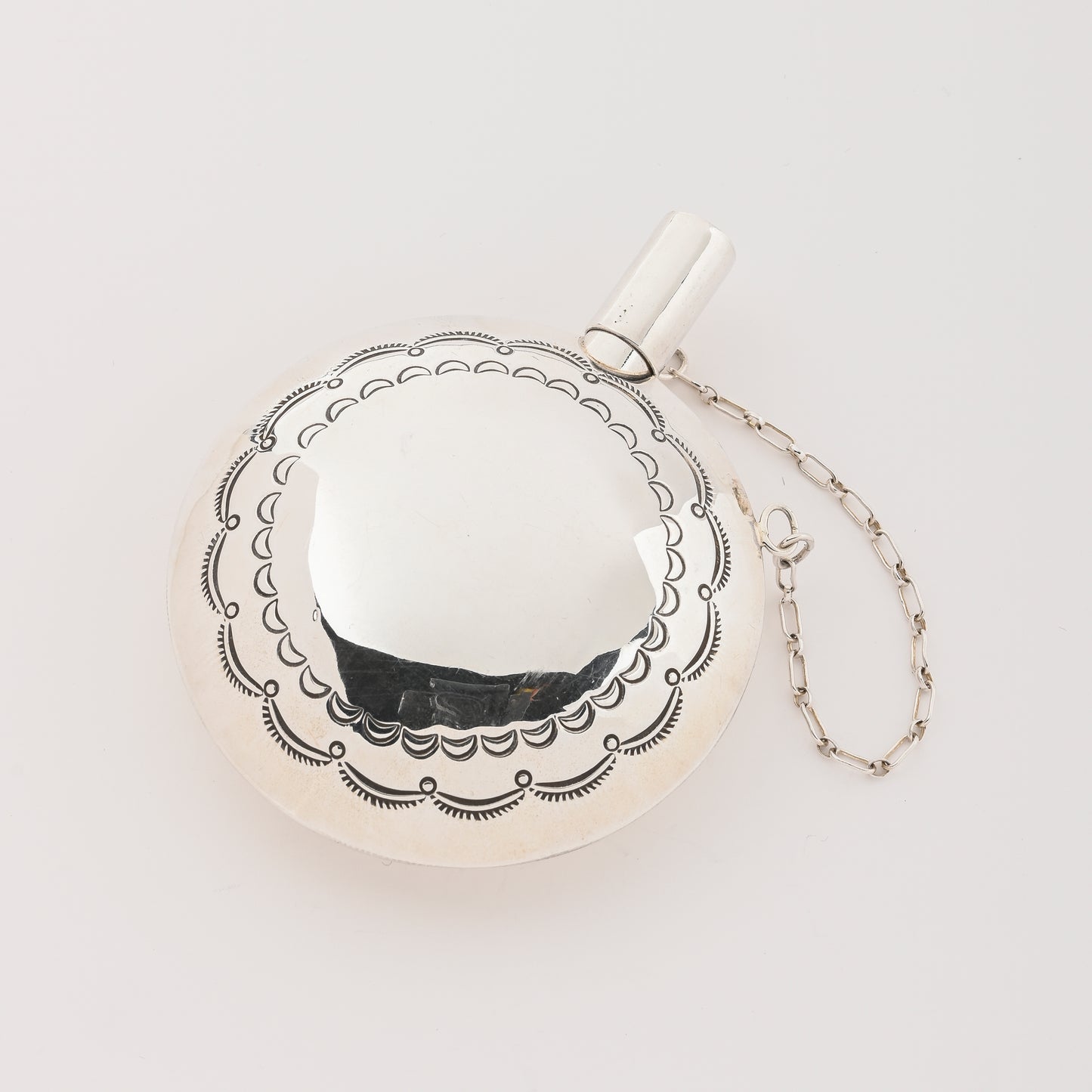 Vintage Stamped Sterling Silver Tobacco Canteen