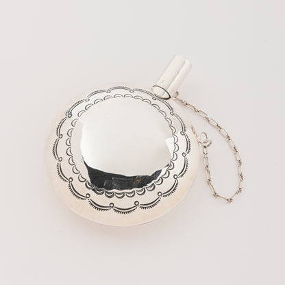 Vintage Stamped Sterling Silver Tobacco Canteen