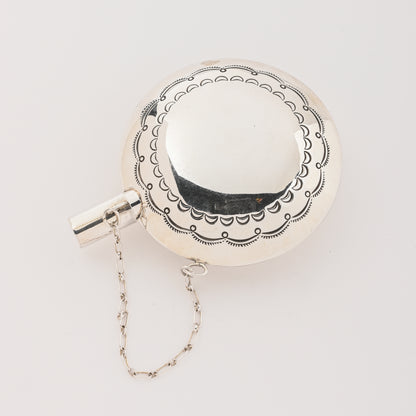 Vintage Stamped Sterling Silver Tobacco Canteen