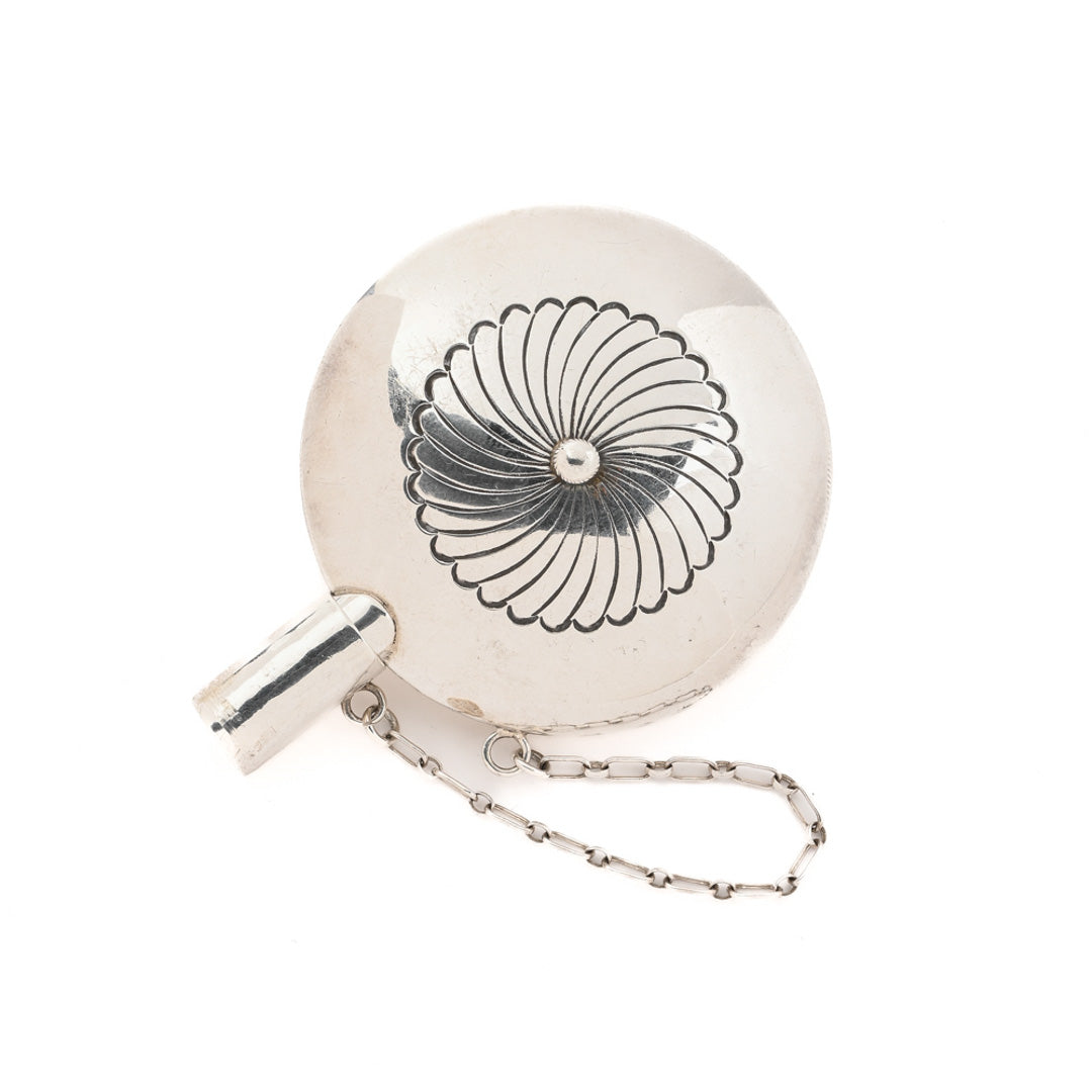 Stamped Silver Tobacco Flask (Drop Detail)