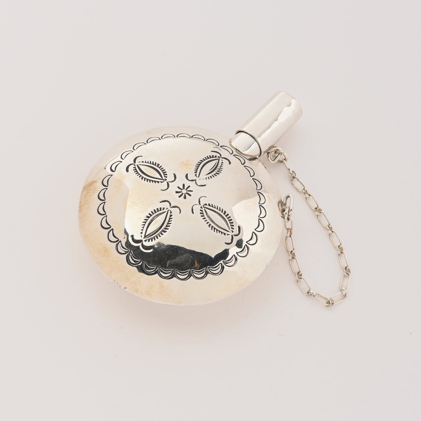 Vintage Stamped Sterling Silver Tobacco Canteen