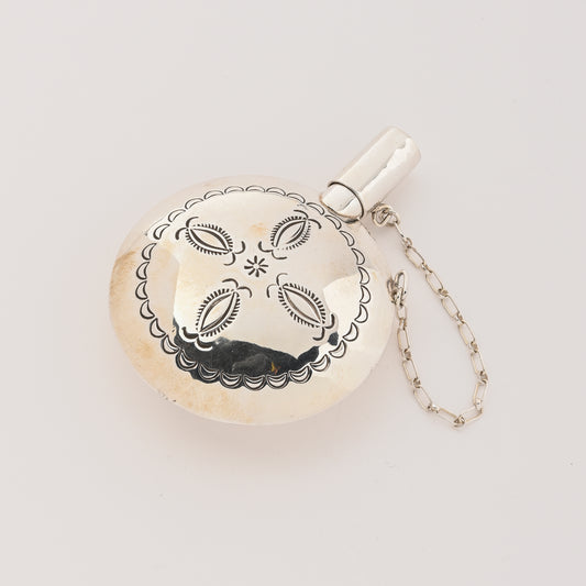 Vintage Stamped Sterling Silver Tobacco Canteen
