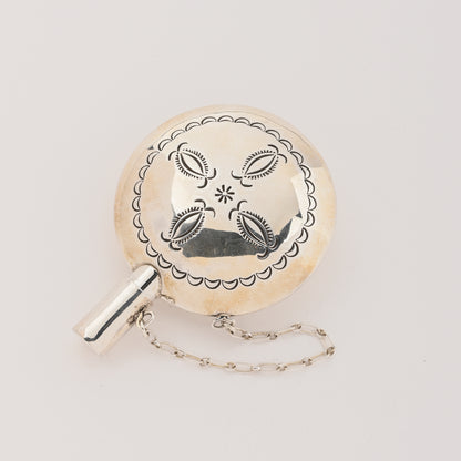 Vintage Stamped Sterling Silver Tobacco Canteen
