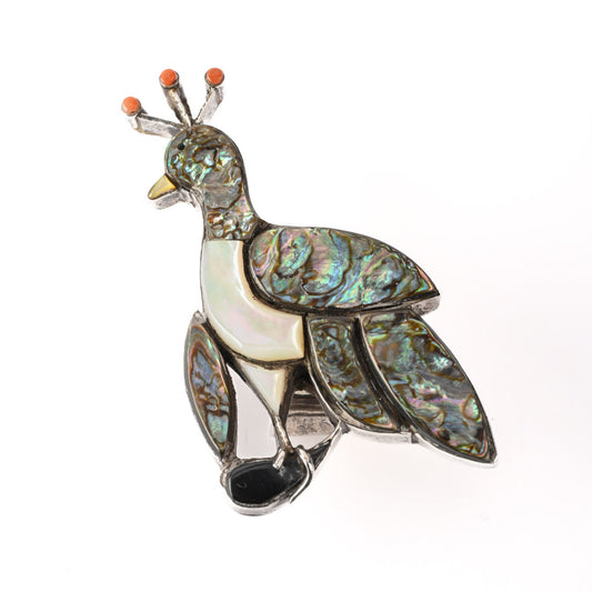 Vintage Quail Inlay Pin/Pendant