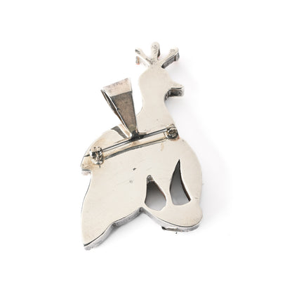 Vintage Quail Inlay Pin/Pendant