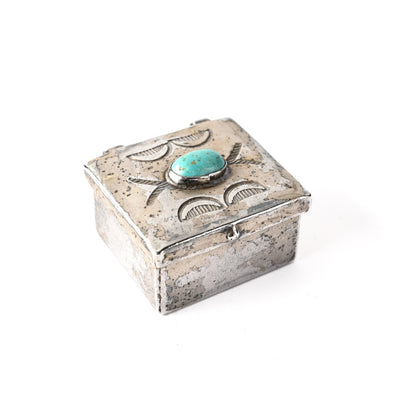 Vintage Turquoise Pill Box (Single Stone)