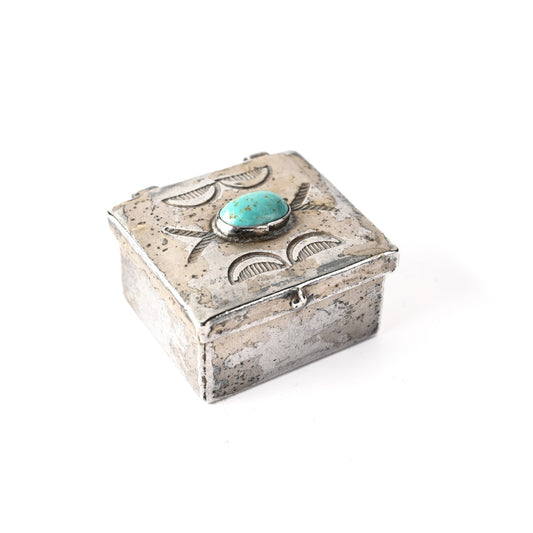 Vintage Turquoise Pill Box (Single Stone)