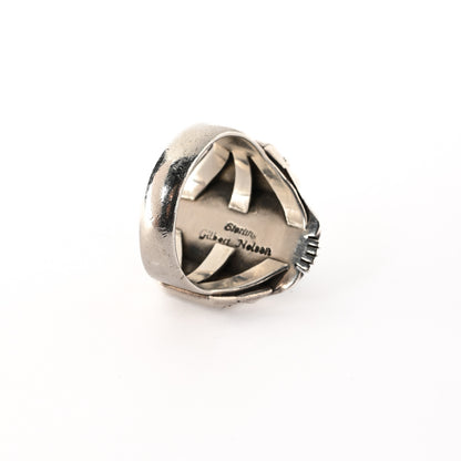 Turquoise & Coral Inlay Ring