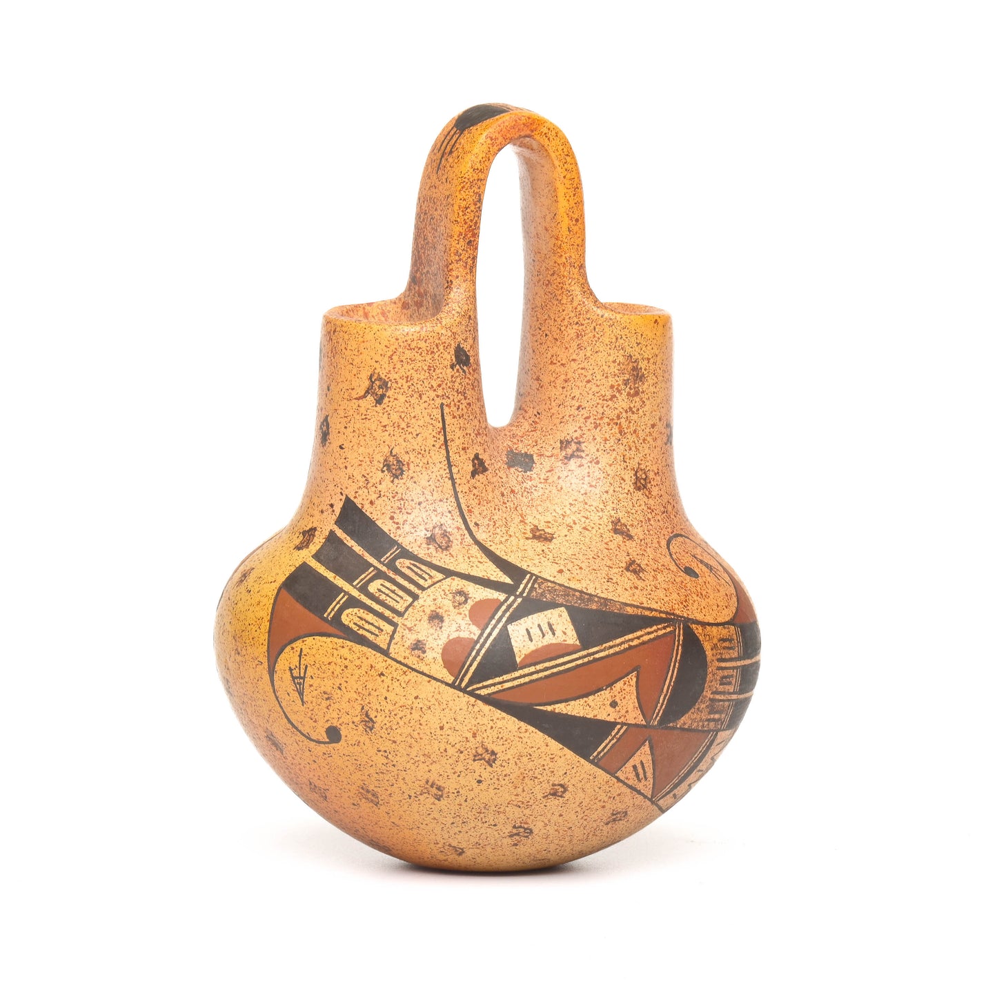 Hopi/Tewa Hand-coiled Clay Wedding Vase-type Pot