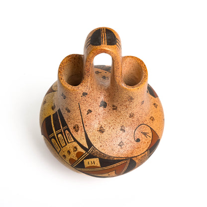 Hopi/Tewa Hand-coiled Clay Wedding Vase-type Pot