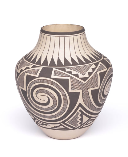 Hand-coiled, hand-made clay pot from Laguna Pueblo
