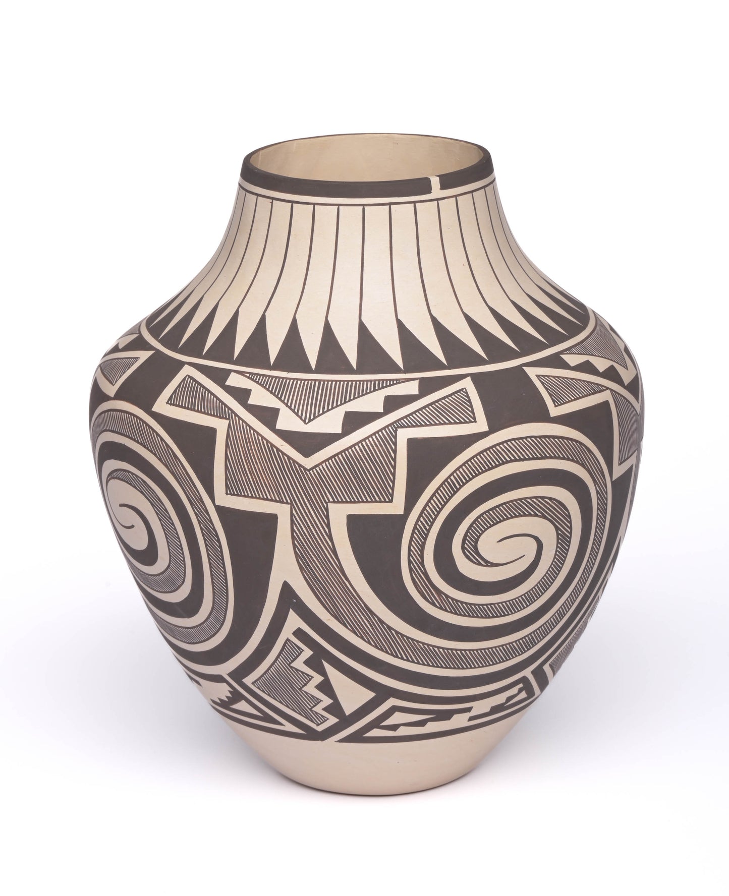 Hand-coiled, hand-made clay pot from Laguna Pueblo