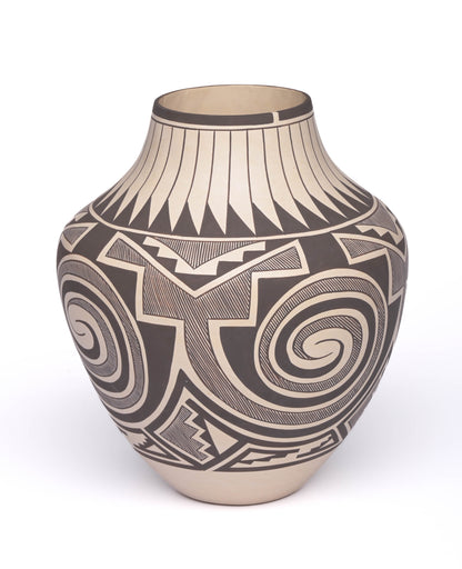 Hand-coiled, hand-made clay pot from Laguna Pueblo