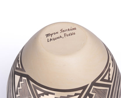 Hand-coiled, hand-made clay pot from Laguna Pueblo