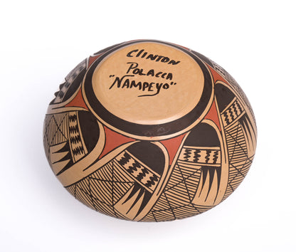 Hopi-made, Hand-coiled and Hand-painted medium-sized Pot