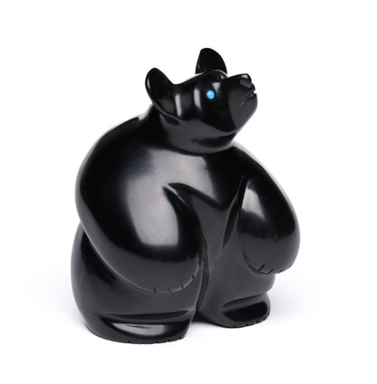 Chubby Bear Table Fetish carved from Jet