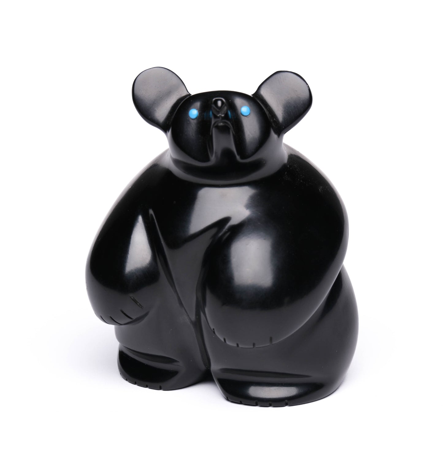 Chubby Bear Table Fetish carved from Jet