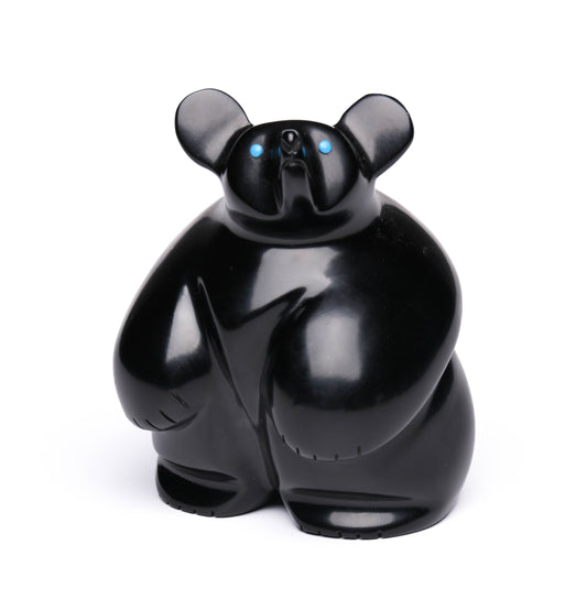 Chubby Bear Table Fetish carved from Jet