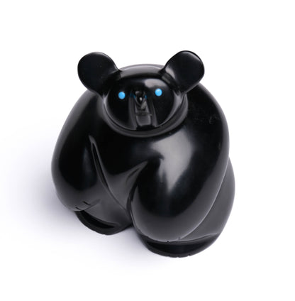 Chubby Bear Table Fetish carved from Jet