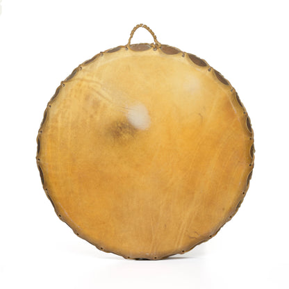 Pueblo Drum with Painted Buffalo Herd